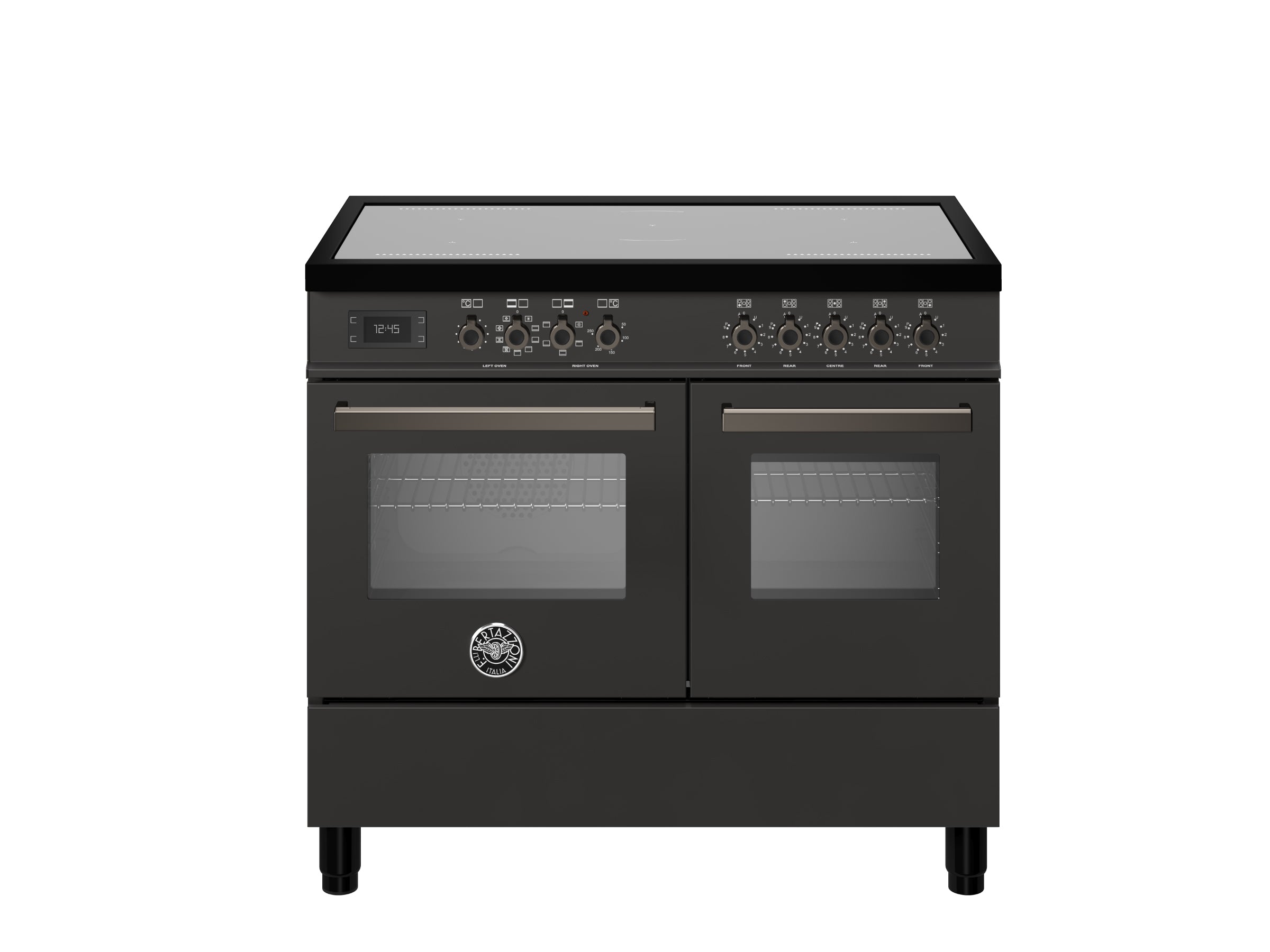 Bertazzoni Professional 100cm Range Cooker Twin Oven Electric Induction Carbonio - Nuovo Luxury