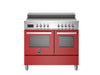 Bertazzoni Professional 100cm Range Cooker Twin Oven Electric Induction Red - Nuovo Luxury