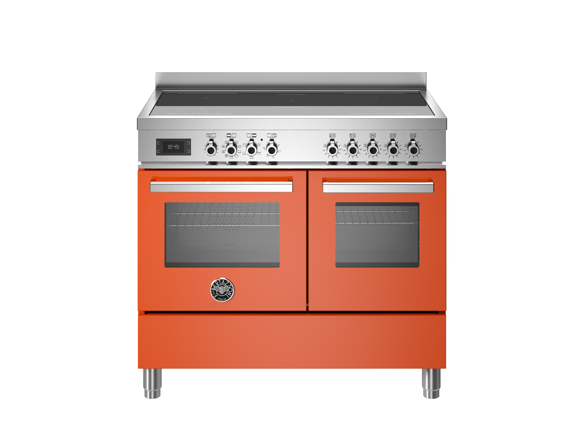 Bertazzoni Professional 100cm Range Cooker Twin Oven Electric Induction Orange - Nuovo Luxury