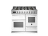 Bertazzoni Professional 100cm Range Cooker XG Oven Dual Fuel White - Nuovo Luxury