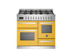Bertazzoni Professional 100cm Range Cooker XG Oven Dual Fuel Yellow - Nuovo Luxury