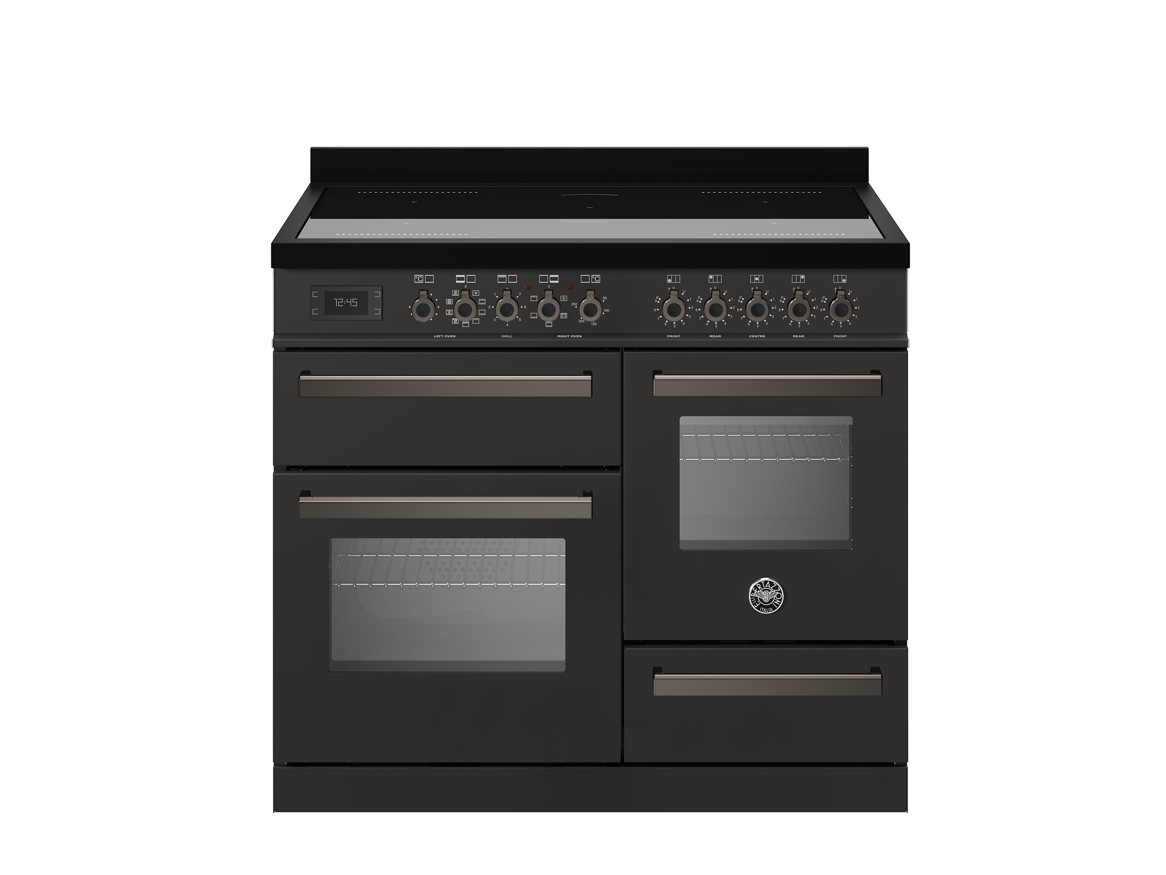 Bertazzoni Professional Series 100cm Range Cooker XG Oven Induction Carbonio - Nuovo Luxury