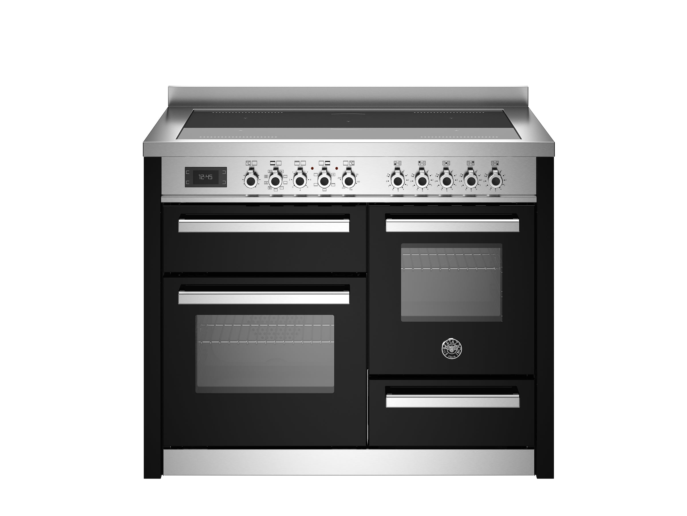 Bertazzoni Professional 110cm Range Cooker XG Oven Induction Gloss Black - Nuovo Luxury