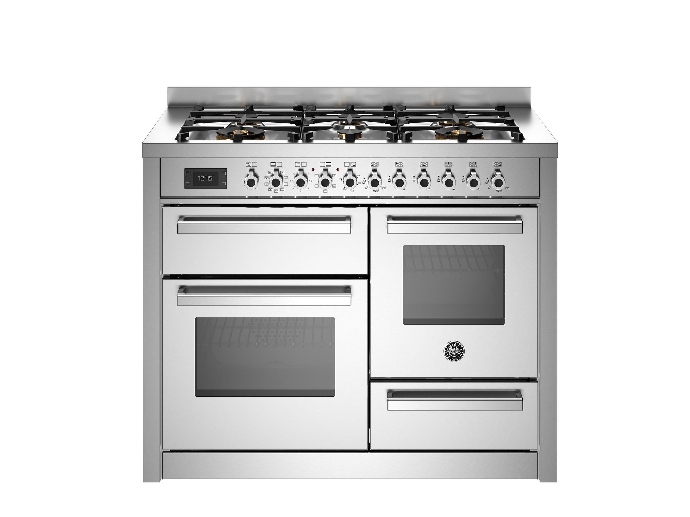 Bertazzoni Professional 110cm Range Cooker XG Oven Dual Fuel Stainless Steel - Nuovo Luxury