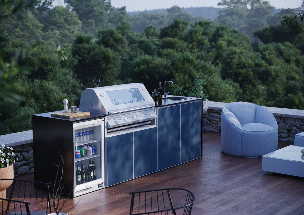 FrescoPro Esperance Outdoor Kitchen With 7000P 5 Burner BBQ- Dekton / Dekton Doors - Nuovo Luxury