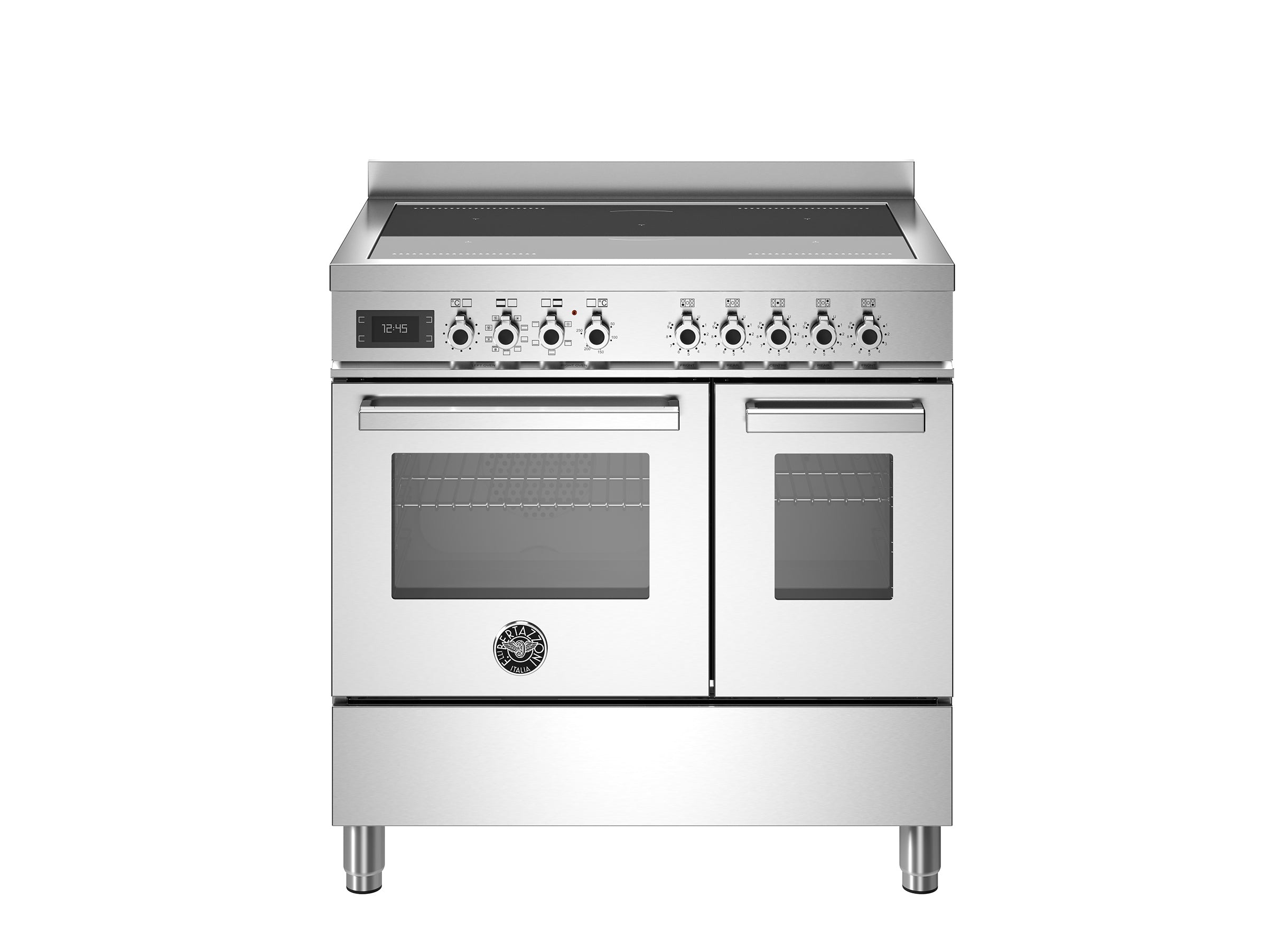 Bertazzoni Professional 90cm Range Cooker Twin Oven Electric Induction Stainless Steel - Nuovo Luxury