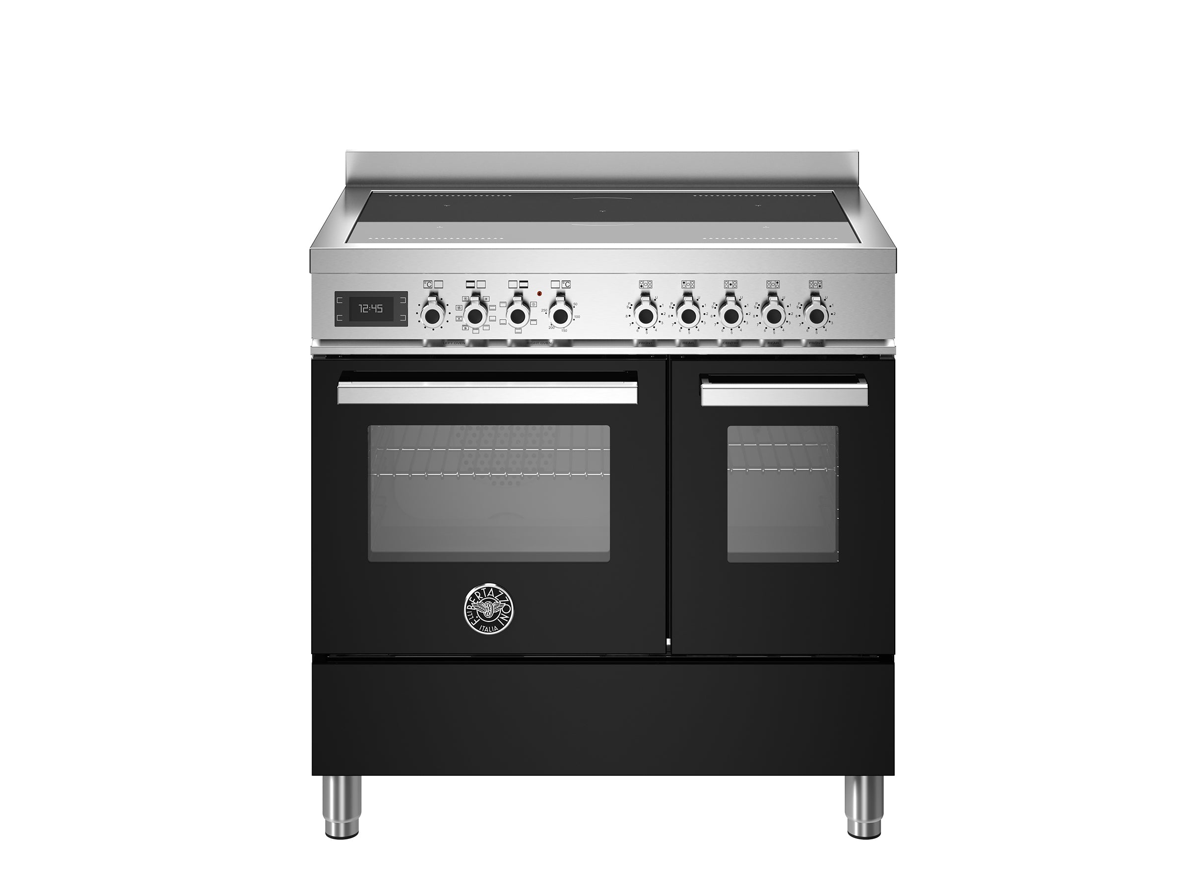 Bertazzoni Professional 90cm Range Cooker Twin Oven Electric Induction Black - Nuovo Luxury