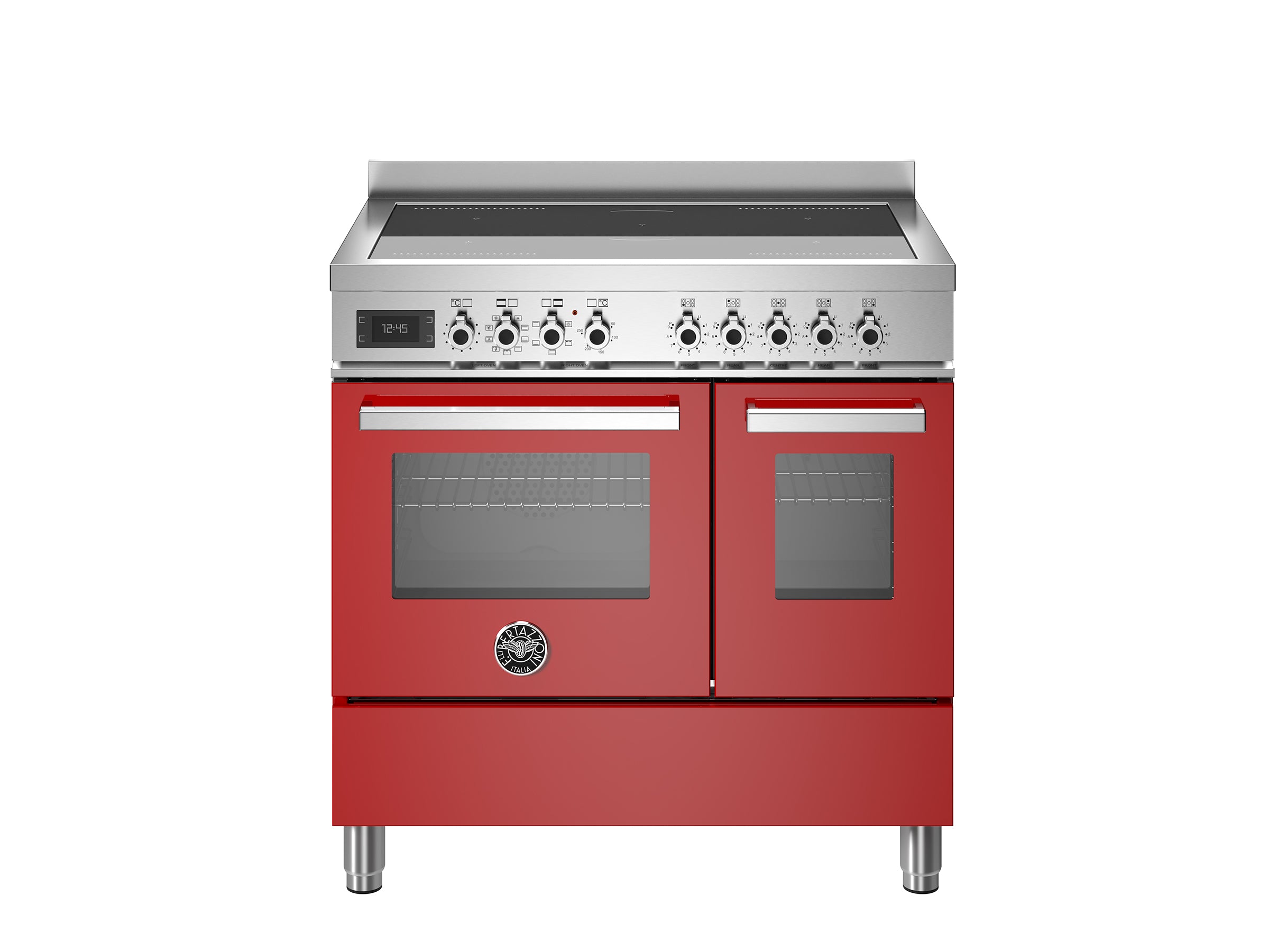 Bertazzoni Professional 90cm Range Cooker Twin Oven Electric Induction Red - Nuovo Luxury