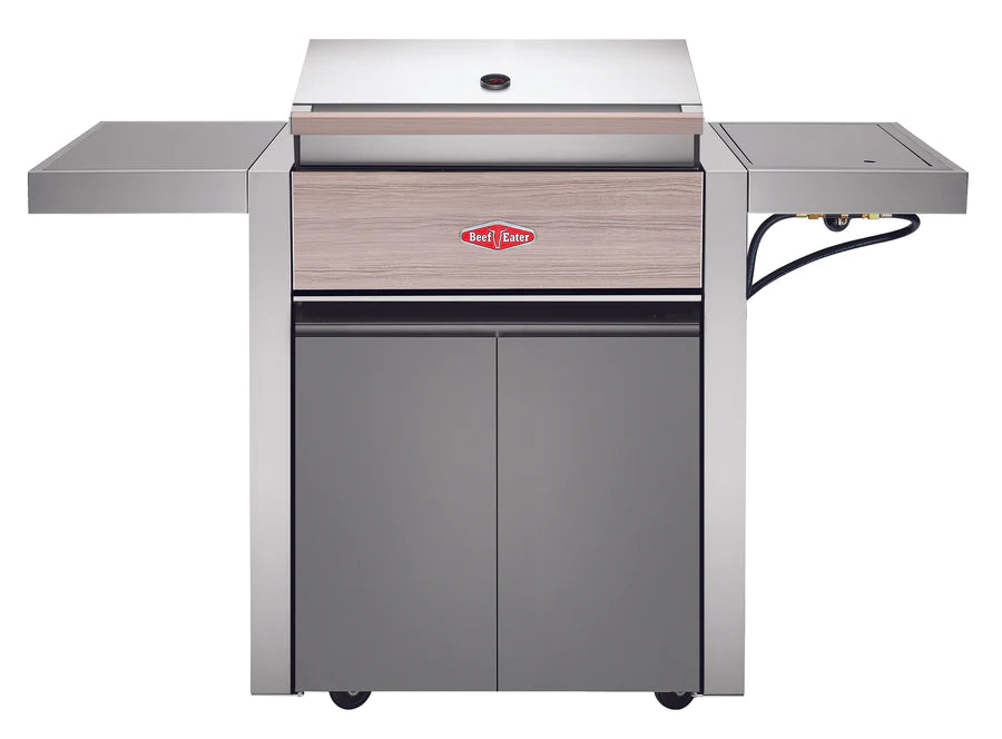 BeefEater 1500 Series - 3 Burner BBQ & Side Burner Trolley - Nuovo Luxury