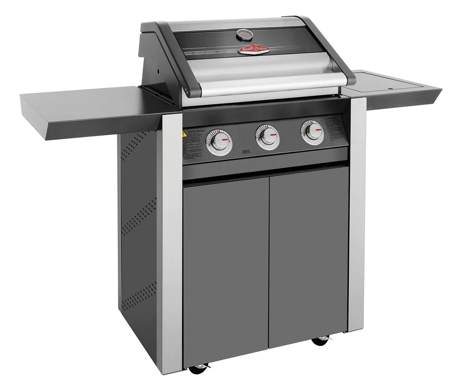 BeefEater 1600E Series - 3 Burner BBQ & Side Burner Trolley - Nuovo Luxury