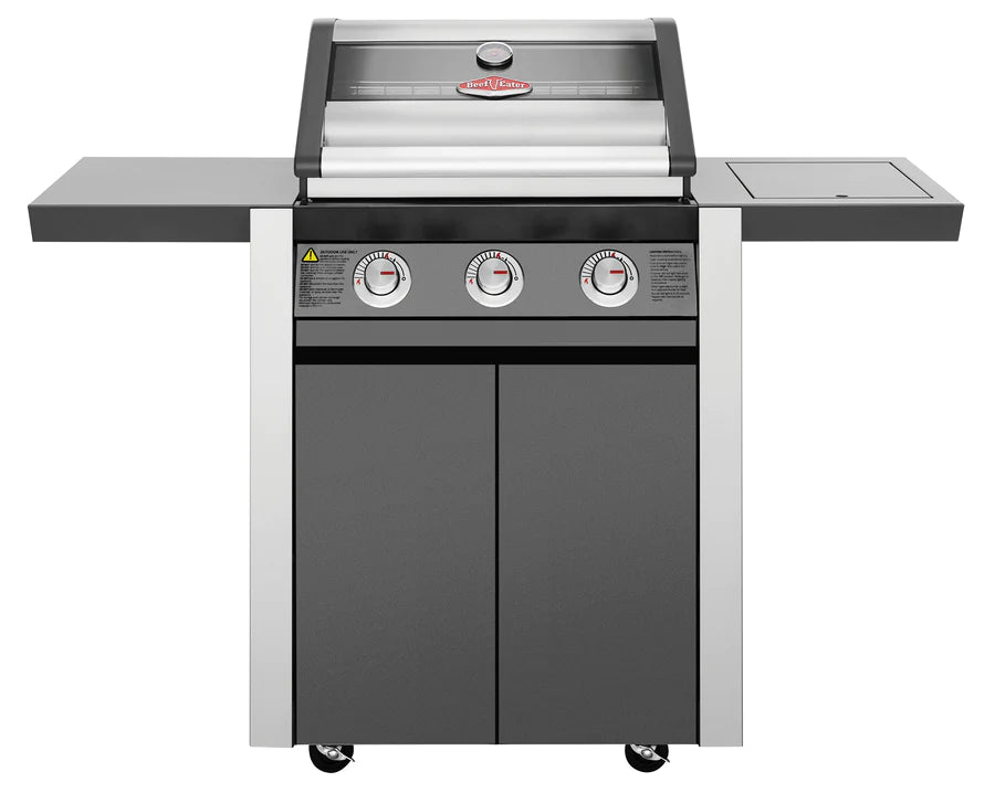 BeefEater 1600E Series - 3 Burner BBQ & Side Burner Trolley - Nuovo Luxury