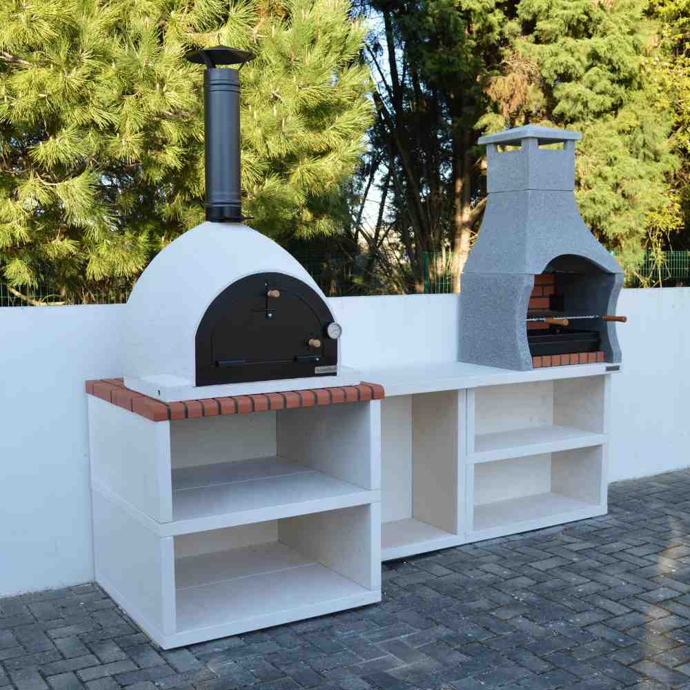 XclusiveDecor Napoli Outdoor Kitchen - BBQ and Wood Fired Pizza Oven - Nuovo Luxury