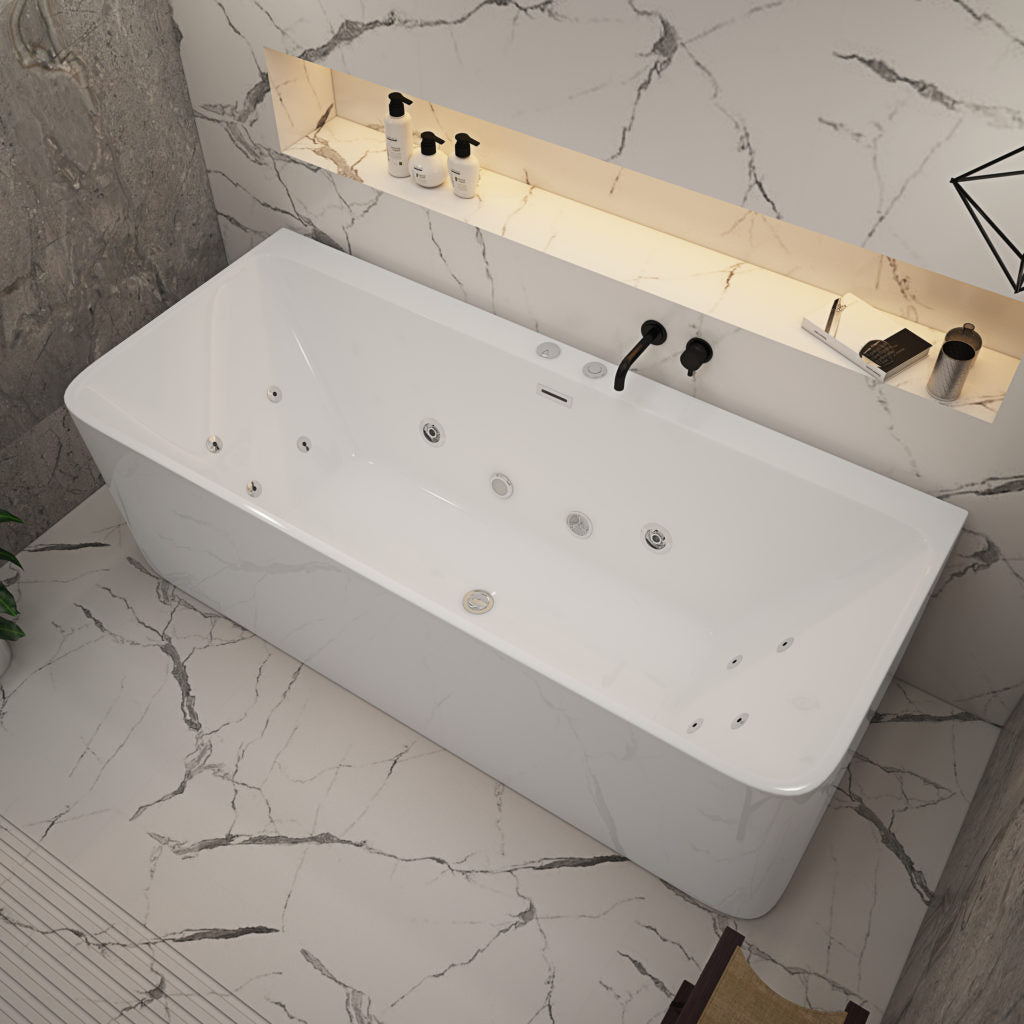 Paris Freestanding Bathtub With Jets 1700 x 750 - Nuovo Luxury