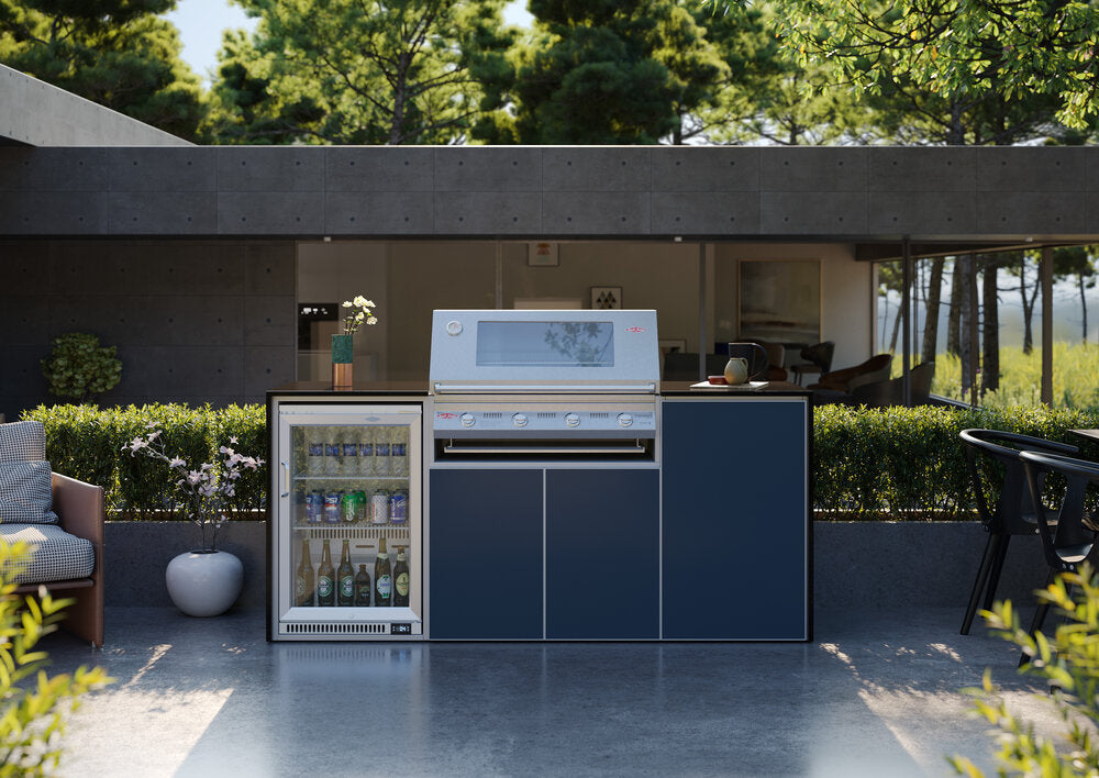 FrescoPro Canberra Outdoor Kitchen with S3000S 5 Burner Barbeque - Dekton/ Dekton Doors - Nuovo Luxury