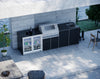 FrescoPro Augusta Outdoor Kitchen With 7000P 4 Burner BBQ - Granite / ACP Doors - Nuovo Luxury