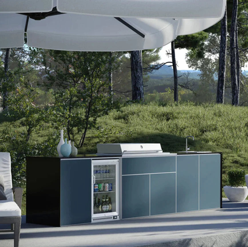 FrescoPro Boronia Outdoor Kitchen With Pro Line 6 Burner BBQ - Dekton Top / ACP Doors - Nuovo Luxury