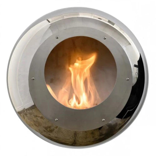 Cocoon Vellum Smokeless Bioethanol Fire Polished Steel