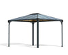 Load image into Gallery viewer, Martinique Garden Gazebo in Grey Aluminium with Polycarbonate Roof