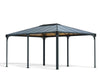 Load image into Gallery viewer, Martinique Garden Gazebo in Grey Aluminium with Polycarbonate Roof