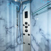 Insignia Offset Steam Shower Grey Marble 1100mm x 700mm - Nuovo Luxury