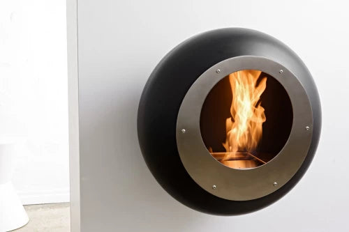 Cocoon Vellum Smokeless Bioethanol Fire Matte Black