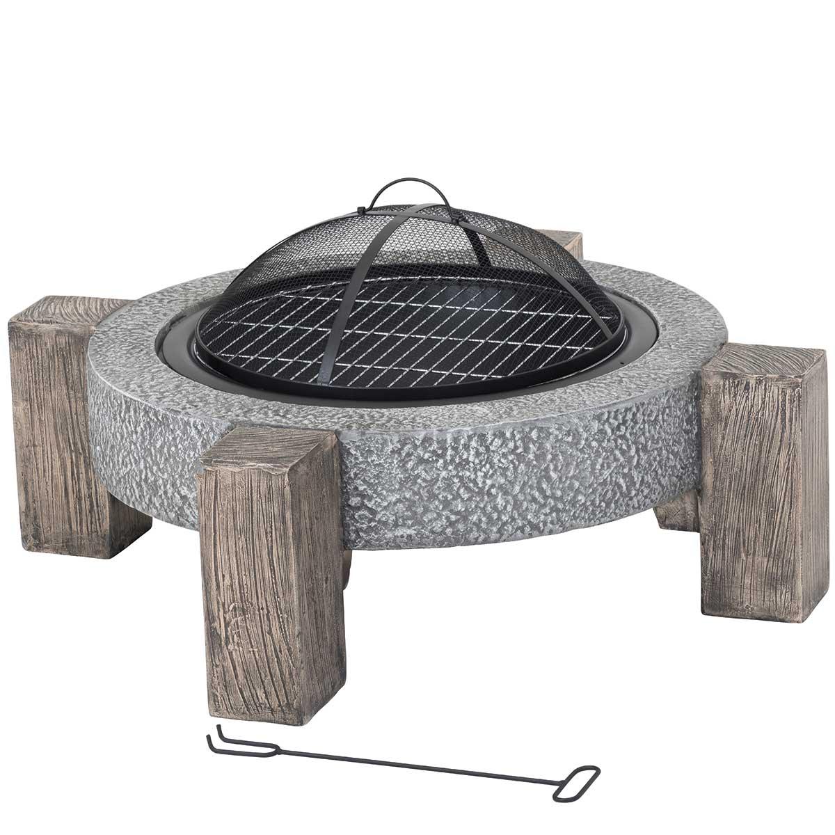 Lifestyle Calida MGO Fire Pit With Removable Grill - Nuovo Luxury