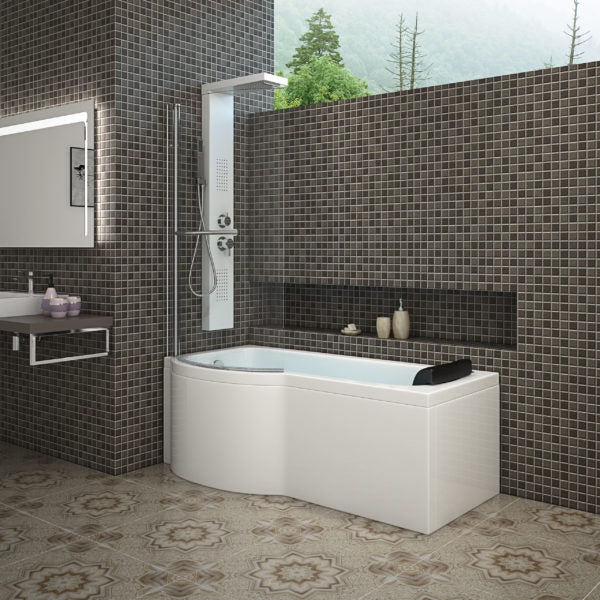 Milan Whirlpool P Shape Bath