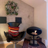 Cocoon Pedestal Smokeless Bioethanol Fire Black with a Black Base