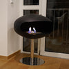 Cocoon Pedestal Smokeless Bioethanol Fire Matte Black with Steel Pedestal